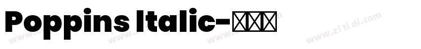Poppins ltalic字体转换